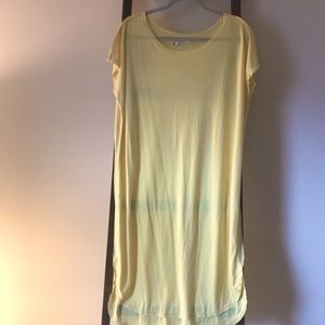 Yellow Cotton Night Tee Shirt Dress